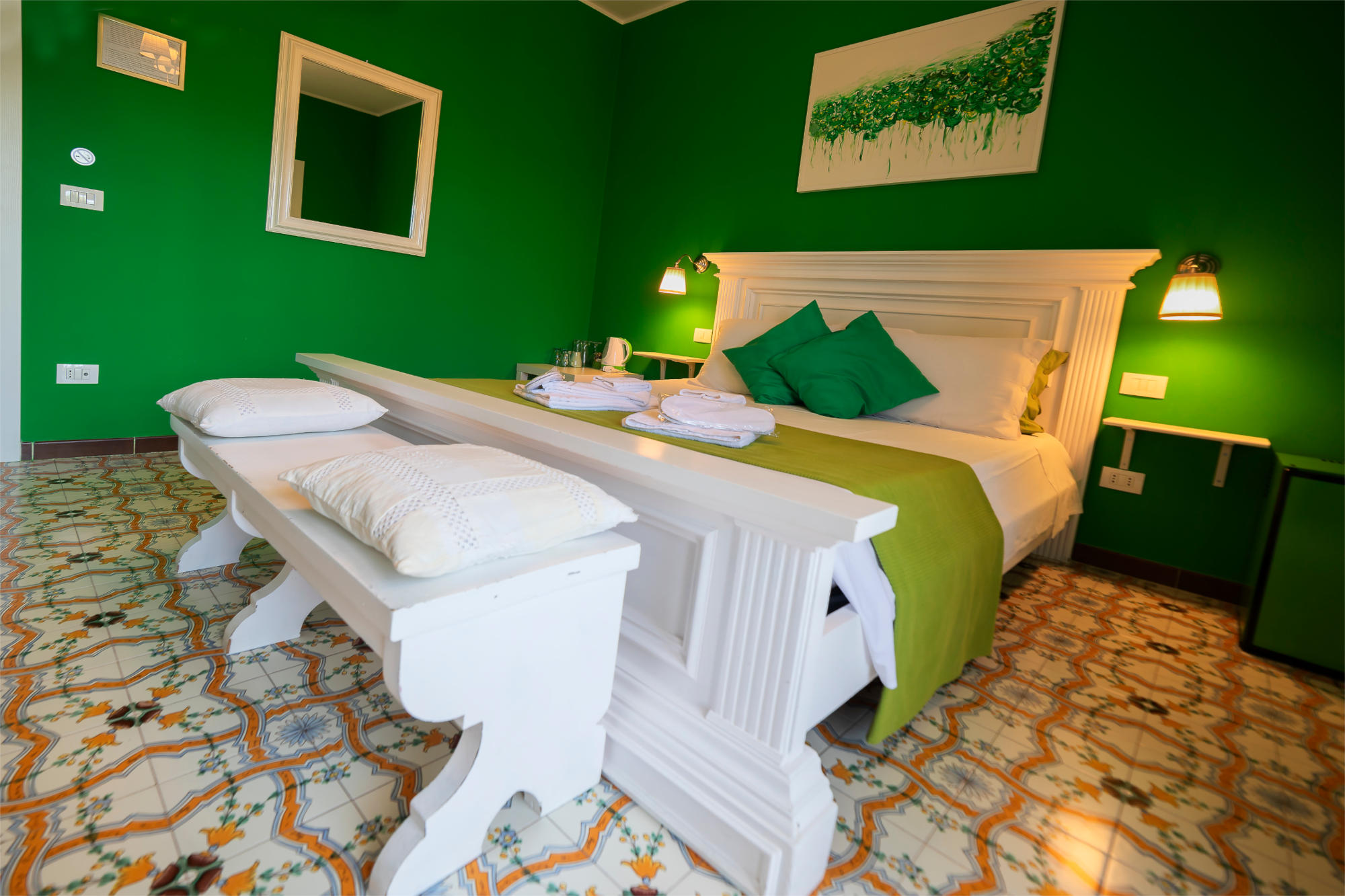 Le Saline B&B Siracusa Camera Green: letto matrimoniale